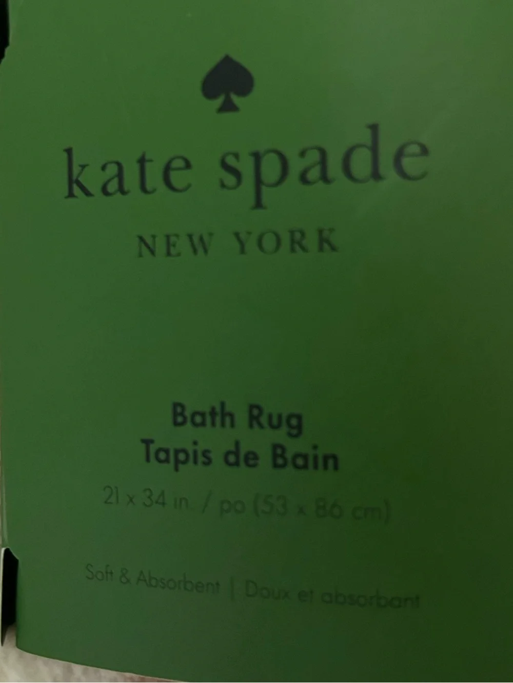 Kate Spade Pink & White Polka Dot Bathroom Rug 21X34 Inches Anti-Skid Back NWT